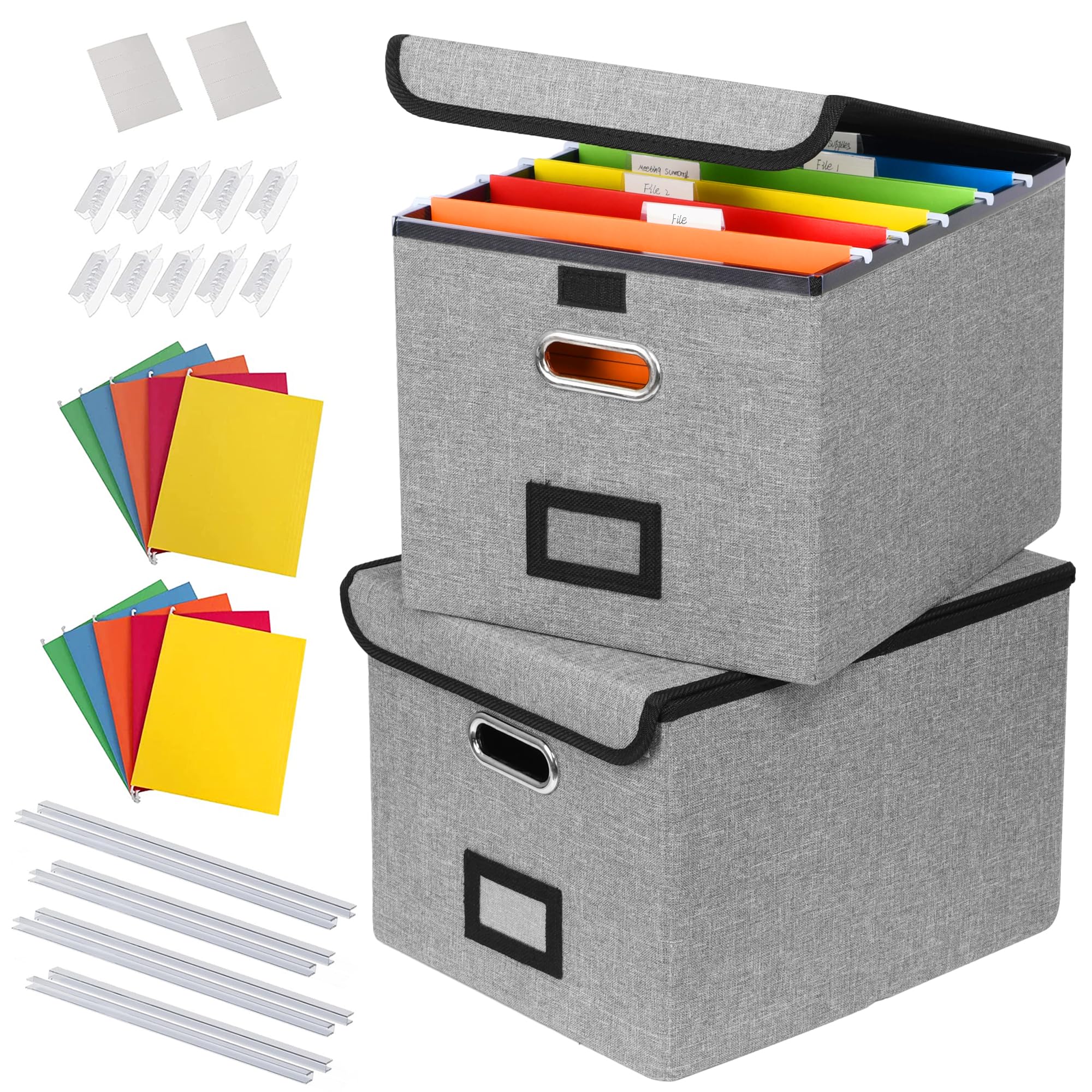 Amazon.com: DECOSIS 2Pack File Storage Organizer with 10 Hanging